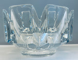 1970s Swedish Orrefors Crystal Glass Corona Bowl