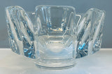 1970s Swedish Orrefors Crystal Glass Corona Bowl