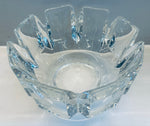 1970s Swedish Orrefors Crystal Glass Corona Bowl