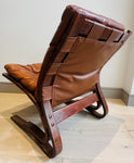 Pair of "Skyline" Bent Beech Lounge Chairs by Einar Hove