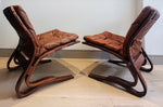 Pair of "Skyline" Bent Beech Lounge Chairs by Einar Hove