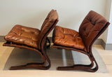 Pair of "Skyline" Bent Beech Lounge Chairs by Einar Hove