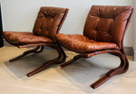 Pair of "Skyline" Bent Beech Lounge Chairs by Einar Hove