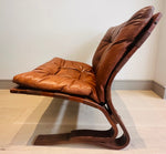 Pair of "Skyline" Bent Beech Lounge Chairs by Einar Hove