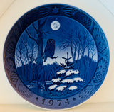 1974 Royal Copenhagen Christmas Plate - "Winter Twilight"