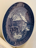 1976 Royal Copenhagen Christmas Plate - "Vibaek Water-Mill"