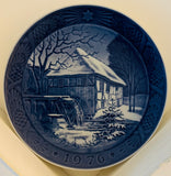 1976 Royal Copenhagen Christmas Plate - "Vibaek Water-Mill"