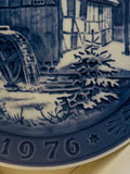 1976 Royal Copenhagen Christmas Plate - "Vibaek Water-Mill"