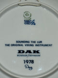 1978 Royal Copenhagen Denmark Porcelain Viking Plate