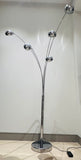 1980s German Christian Koban for DOM Chrome 5 Arm Arc Floor Lamp