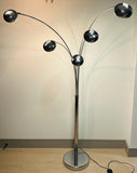 1980s German Christian Koban for DOM Chrome 5 Arm Arc Floor Lamp