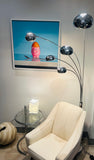 1980s German Christian Koban for DOM Chrome 5 Arm Arc Floor Lamp