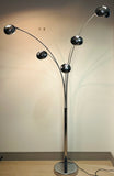 1980s German Christian Koban for DOM Chrome 5 Arm Arc Floor Lamp