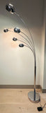 1980s German Christian Koban for DOM Chrome 5 Arm Arc Floor Lamp