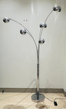 1980s German Christian Koban for DOM Chrome 5 Arm Arc Floor Lamp