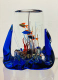 Contemporary Chinese Fish Aquarium in the style of Glass Studio Murano