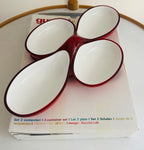 1980s Italian Guzzini Lab Interlocking Dishes inc Box