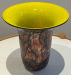 1990S American Contemporary Handblown Aventurine Glass Vase