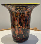 1990S American Contemporary Handblown Aventurine Glass Vase