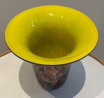 1990S American Contemporary Handblown Aventurine Glass Vase