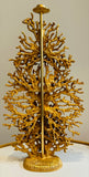 1990s French Galerneau for Galant Coral Gilded Candleholder
