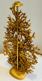 1990s French Galerneau for Galant Coral Gilded Candleholder