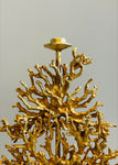1990s French Galerneau for Galant Coral Gilded Candleholder