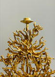 1990s French Galerneau for Galant Coral Gilded Candleholder