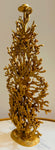 1990s French Galerneau for Galant Coral Gilded Candleholder