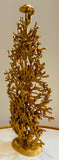 1990s French Galerneau for Galant Coral Gilded Candleholder