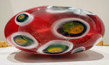 1990s Contemporary Decorative Art Glass Vase