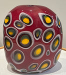 1990s Contemporary Decorative Art Glass Vase