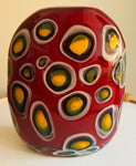 1990s Contemporary Decorative Art Glass Vase