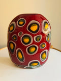 1990s Contemporary Decorative Art Glass Vase