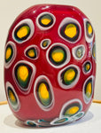 1990s Contemporary Decorative Art Glass Vase