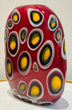 1990s Contemporary Decorative Art Glass Vase