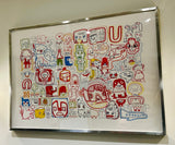2007 Art Poster by Jon Burgerman "Nineteen Something Or Other"