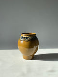 Contemporary Glazed Ceramic Browns & Blue Rustic Pottery Vase