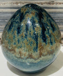 Contemporary Small Egg Shaped Glazed Ornament