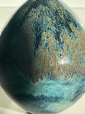 Contemporary Small Egg Shaped Glazed Ornament