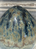 Contemporary Small Egg Shaped Glazed Ornament