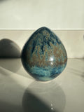 Contemporary Small Egg Shaped Glazed Ornament