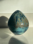 Contemporary Small Egg Shaped Glazed Ornament