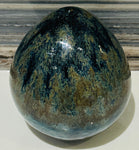 Contemporary Small Egg Shaped Glazed Ornament