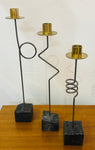 Set of 3 1980s Kräsen IKEA Candle Holders