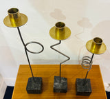 Set of 3 1980s Kräsen IKEA Candle Holders