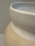 Contemporary Ceramic White Glaze & Natural Pottery Vase