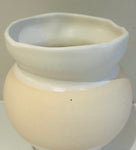 Contemporary Ceramic White Glaze & Natural Pottery Vase