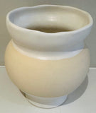 Contemporary Ceramic White Glaze & Natural Pottery Vase