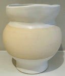 Contemporary Ceramic White Glaze & Natural Pottery Vase